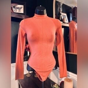 Forever 21 long sleeve mock neck bodysuit, size S